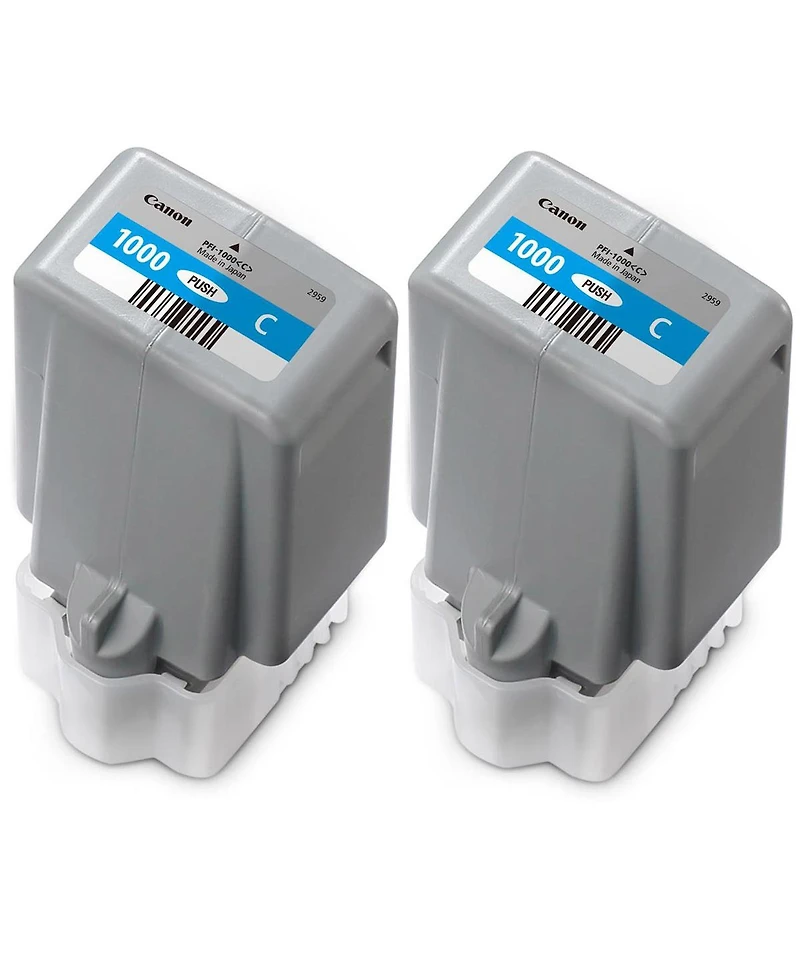 Canon 2 Pack Pfi-1000 C Cyan Lucia Pro ink for imagePROGRAF Pro-1000