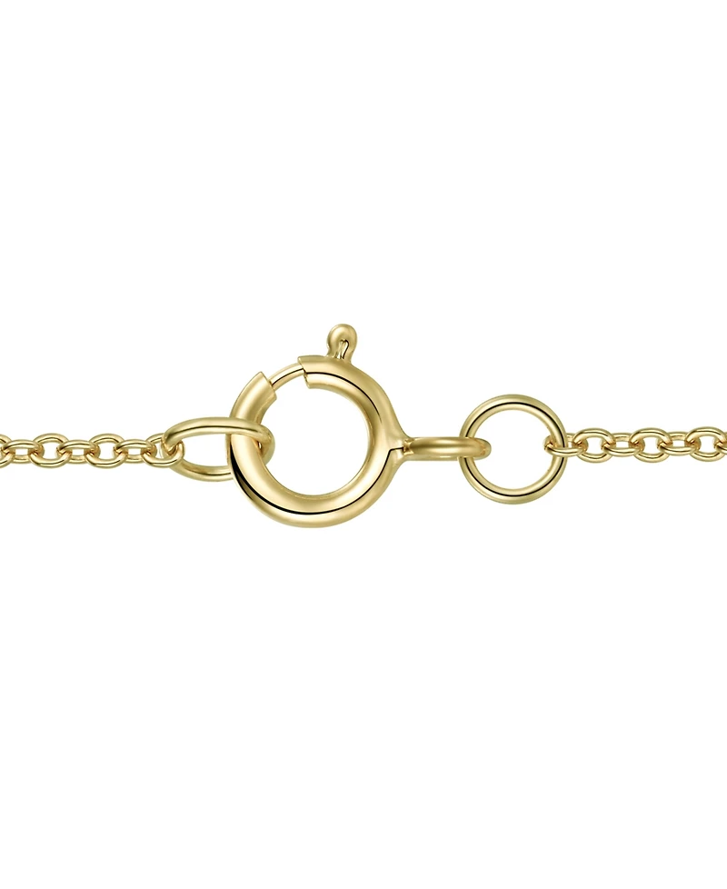 Macy's Lab-Grown Ruby Pendant Necklace (1-1/5 ct. t.w.) in 14K Gold Over Sterling Silver