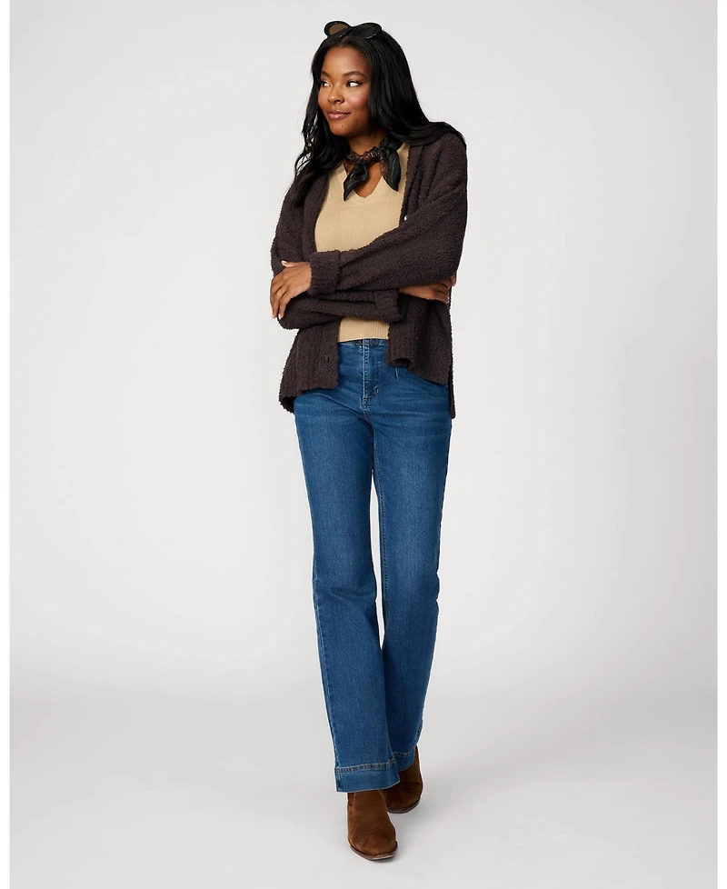Cable & Gauge Women's Cozy Luxe Lounge Hooded Cardigan