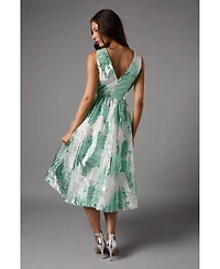 Coast Women's Jacquard Fit And Flare Midi Dress