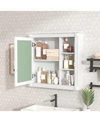 Casainc Wall-Mounted Medicine Cabinet with Mirror and Storage Organizer, Bathroom Space Saver