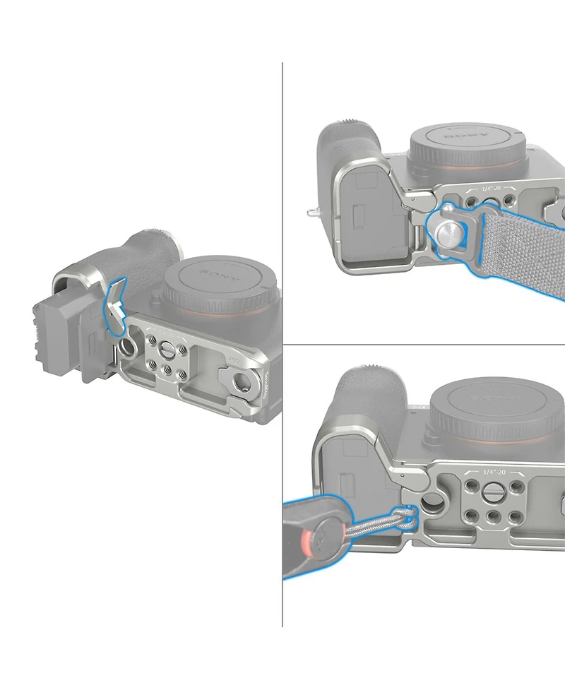 SmallRig Bottom Mount Plate for Sony Alpha 7C Ii and Alpha 7CR, Silver