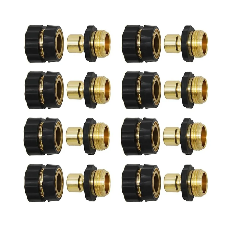Twinkle Star Garden Hose Quick Connector Fitting Male and Female 8-Pack