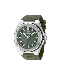 Technomarine Men's Tm-416067 Coral Quartz 3 Hand Olive Green Dial Watch