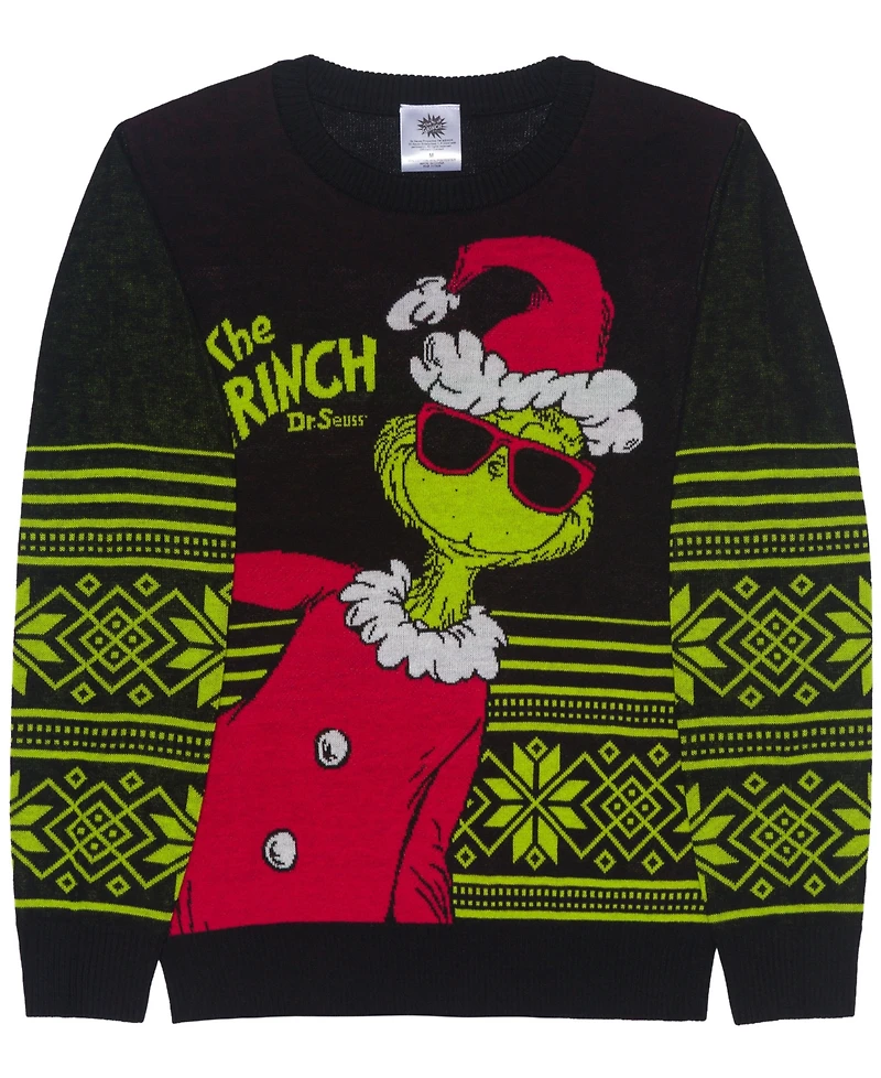 The Grinch Boys 5-20 Printed Long-Sleeve Sweater