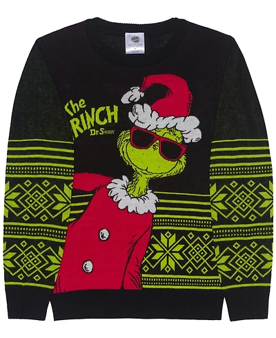 The Grinch Boys 5-20 Printed Long-Sleeve Sweater