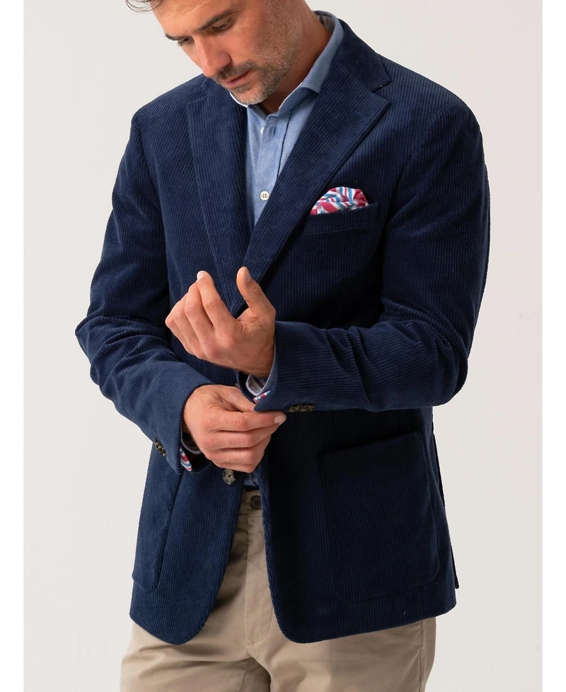 Koy Clothing Men's Blue Corduroy Blazer