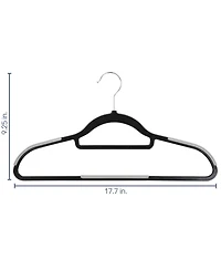 Elama Home 50 Piece Plastic Non Slip Hanger in Black and Gray