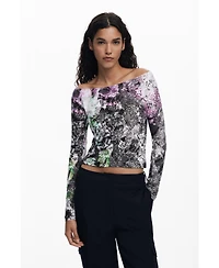 Desigual Women's T-shirt designed by Mr. Christian Lacroix