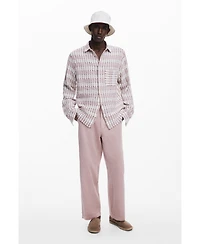 Desigual Men's Long-sleeve openwork shirt