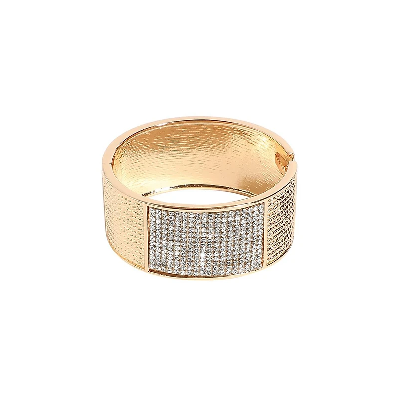 Embellished Cluster Cuff Bracelet