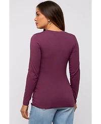 Pinkblush Maternity Plum Long Sleeve Top
