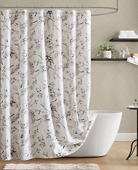 Laura Ashley Branch Toile Vintage Floral Shower Curtain
