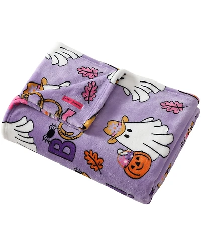 Betsey Johnson Halloween Printed Ultra Soft Plush Blanket, 70" x 50"