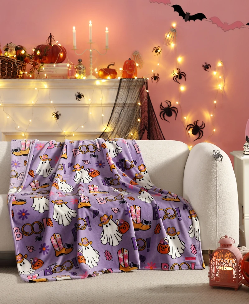 Betsey Johnson Halloween Printed Ultra Soft Plush Blanket, 70" x 50"