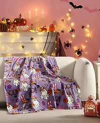 Betsey Johnson Halloween Printed Ultra Soft Plush Blanket, 70" x 50"