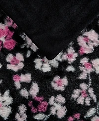 Betsey Johnson Printed Faux Rabbit Fur Blanket, 70" x 50"