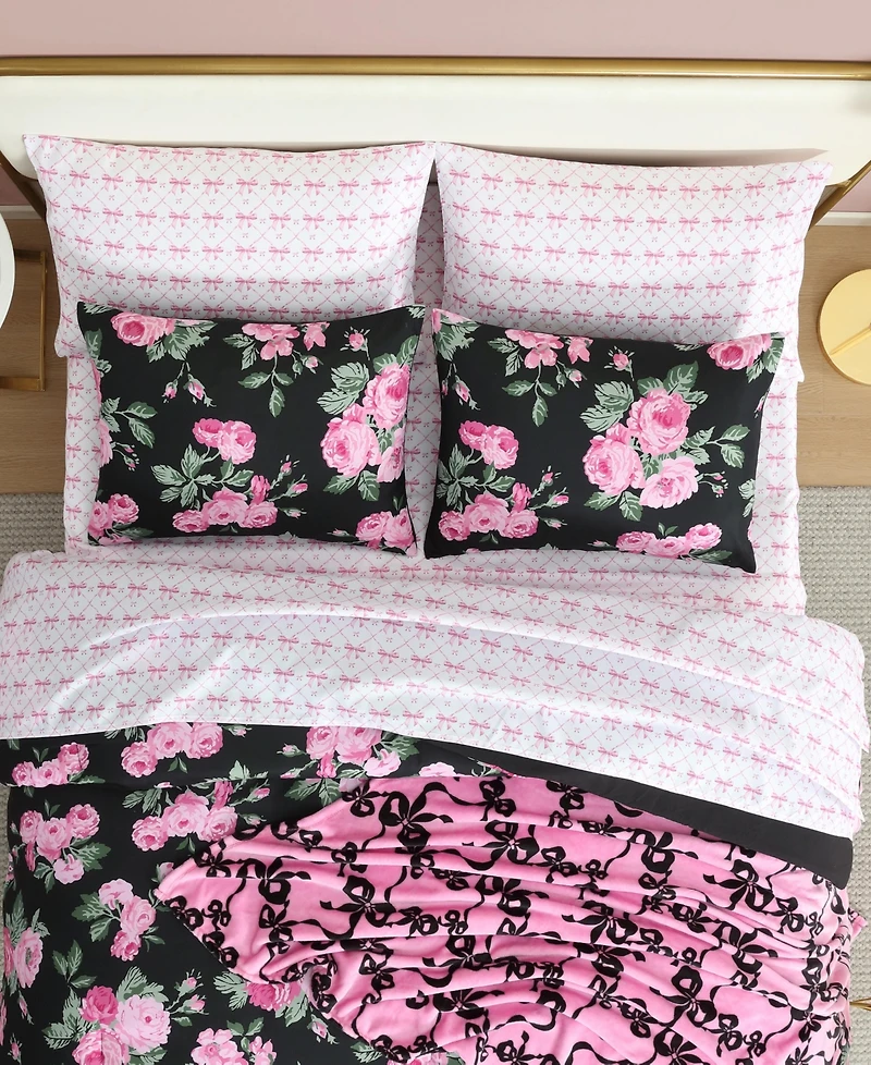 Betsey Johnson Garden Floral Printed Microfiber 8-Pc. Comforter Set
