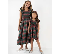 Rare Editions Girls 7-16 Woven Smocked Sleeveless Bodice Dress