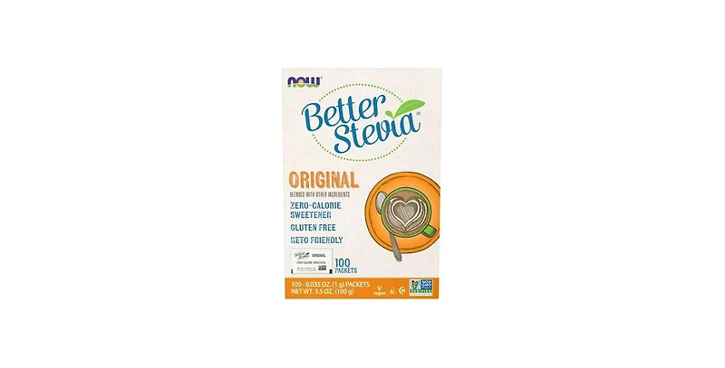 Now Foods BetterStevia Packets, 100/box
