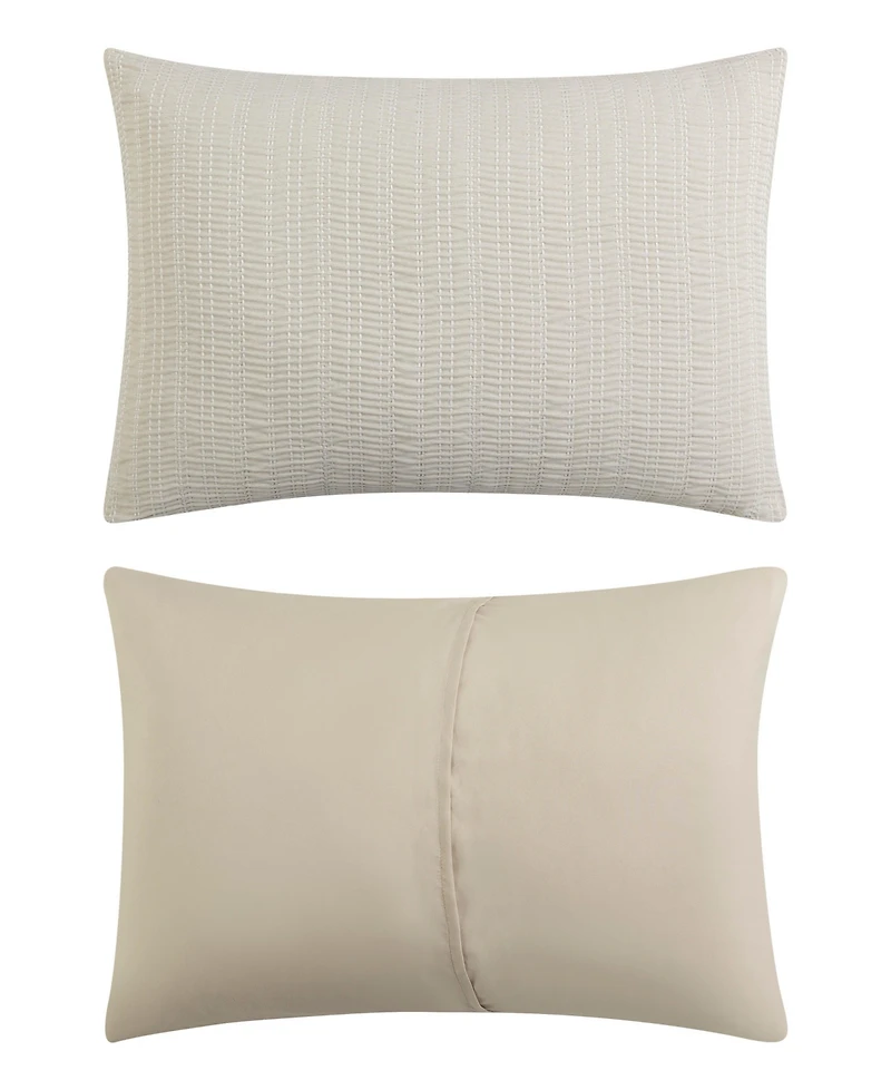 Kenneth Cole New York Stitched Gauze Jacquard -Pc. Duvet Cover Set