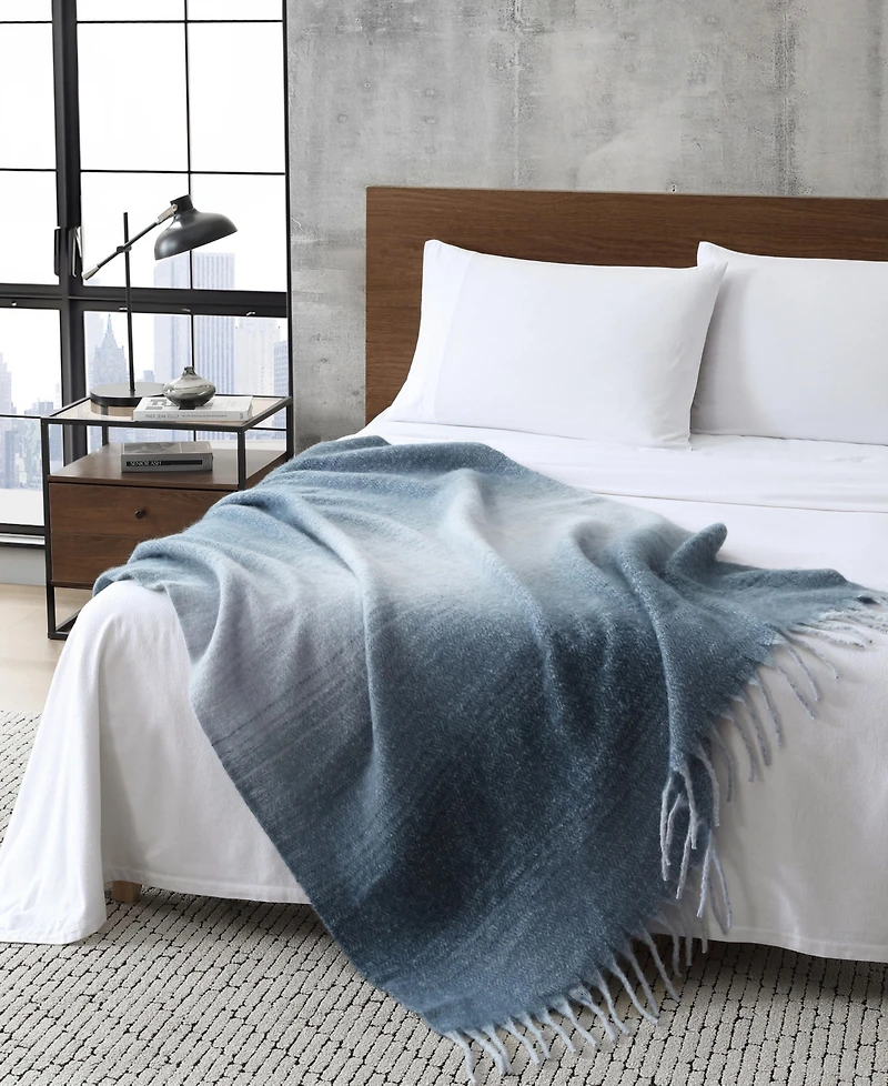 Kenneth Cole New York Faux Fur Mohair Throw Blanket, 70" x 50"