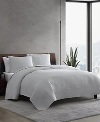 Kenneth Cole New York Solid Washed Channel Stitch -Pc. Quilt Set