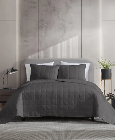 Kenneth Cole New York Solid Stonewashed 2-Pc. Quilt Set, Twin