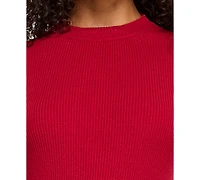 Bcx Juniors' Long Sleeve Mock Neck Slim Sweater Dress