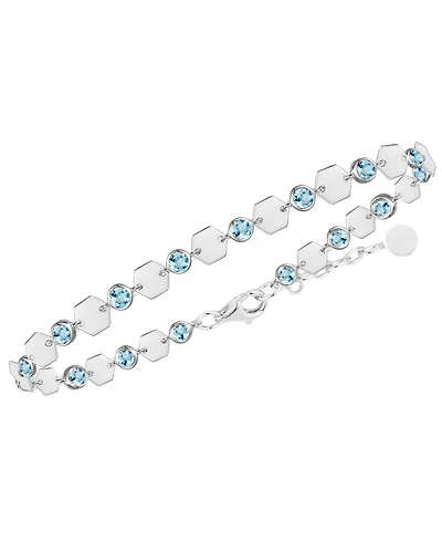 Macy's Blue Topaz Luna Bracelet (2 ct. t.w.) in Sterling Silver