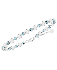 Macy's Blue Topaz Luna Bracelet (2 ct. t.w.) in Sterling Silver