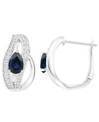 Macy's Emerald (5/8 ct. t.w.) and Diamond (1/3 Drop Earrings 14K Gold (also White Sapphire & Ruby)