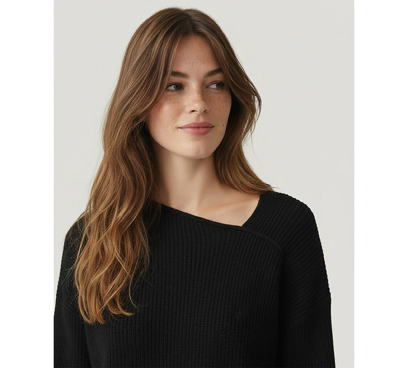 Naadam Women's Fitted Asymmetrical Sweater