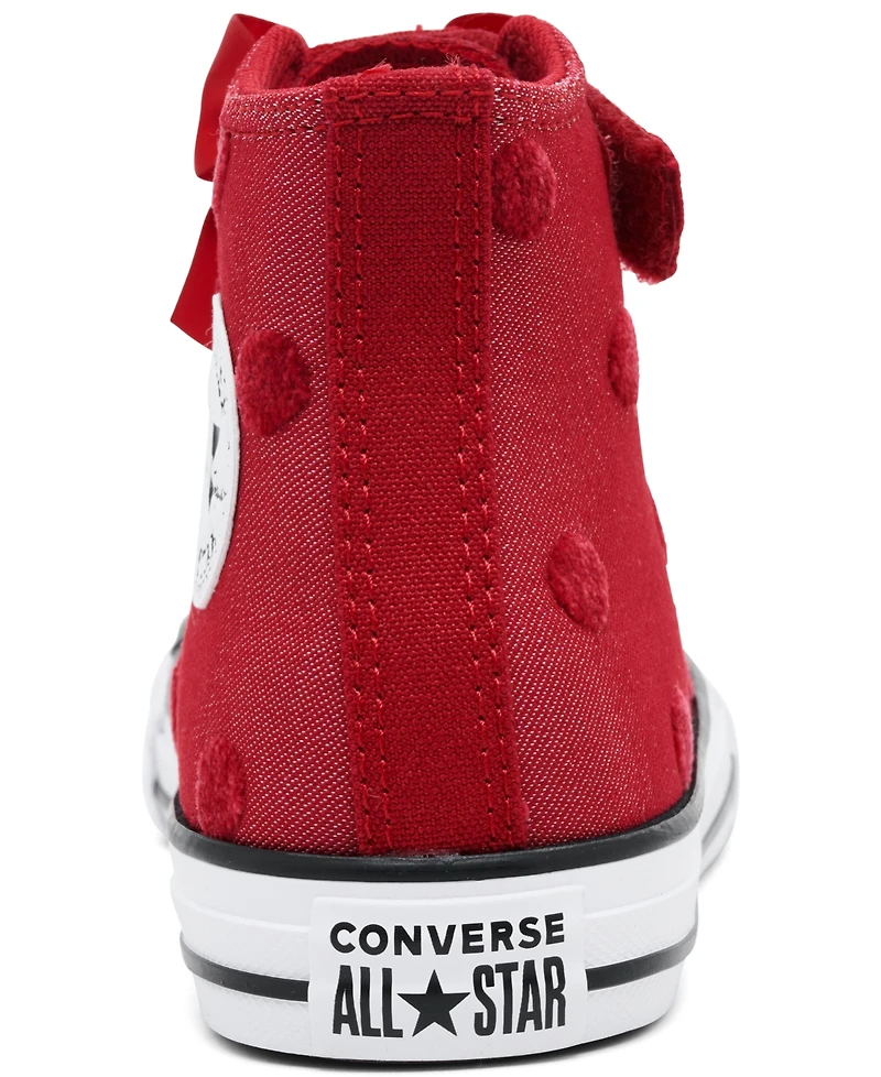 Converse Little Girls Chuck Taylor All Star Bows High Top Fastening Strap Casual Sneakers from Finish Line