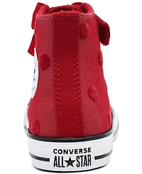 Converse Little Girls Chuck Taylor All Star Bows High Top Fastening Strap Casual Sneakers from Finish Line