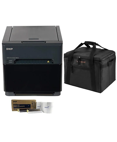 Dnp Dnp QW410 4.5-inch Dye-Sublimation Professional Event Photo Booth Printer Essential Bundle with 4x6-inch Dnp Digital Media, 2 Rolls (300 Total