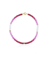 The Lovery Ruby Ombre Bead Bracelet 14K Gold