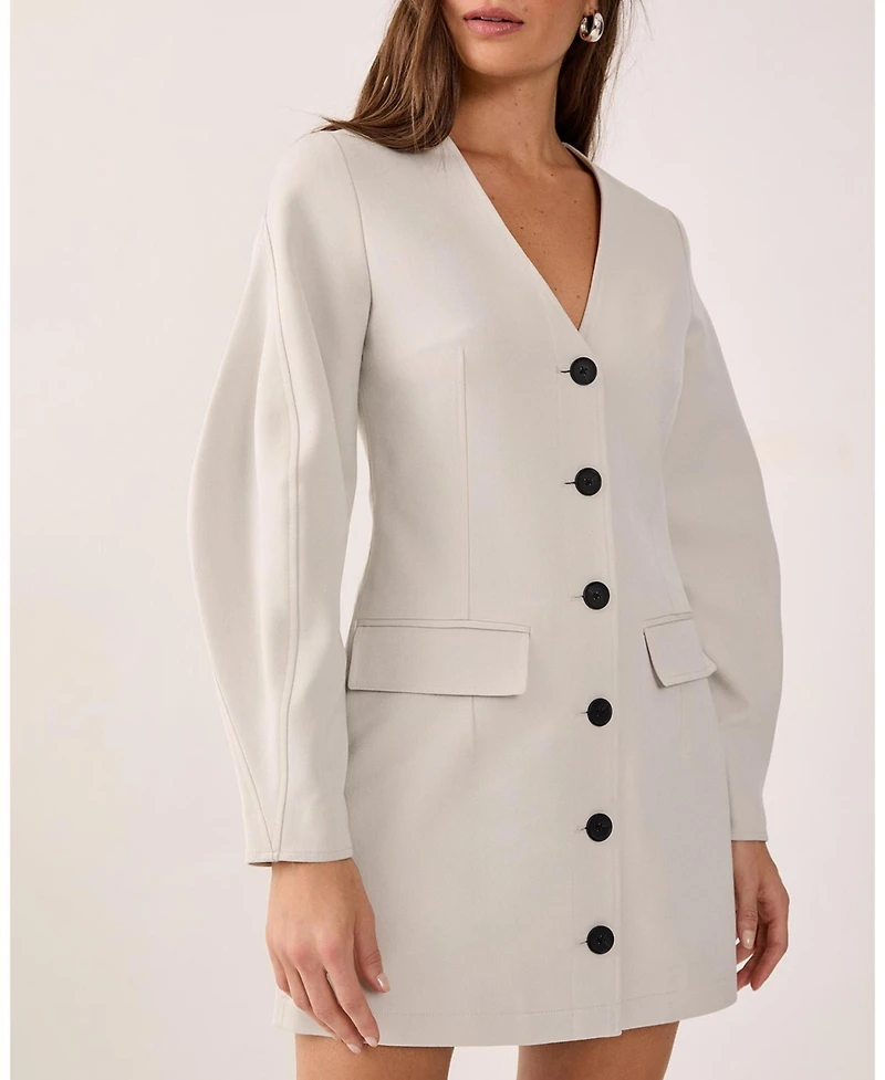 Nasty Gal Women's Button Through Mini Blazer Dress
