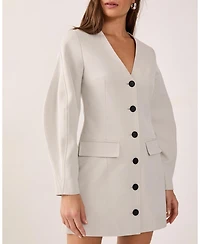 Nasty Gal Women's Button Through Mini Blazer Dress