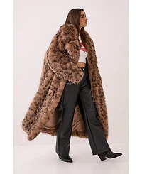 Nasty Gal Faux Fur Longline Coat
