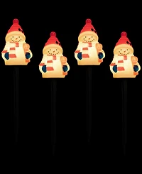 Northlight 16" Jolly Snowmen Christmas Pathway Markers, Set of 4