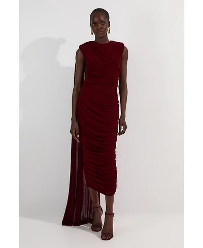 Karen Millen Women's Slinky Crepe Scarf Maxi Dress