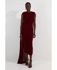 Karen Millen Women's Slinky Crepe Scarf Maxi Dress