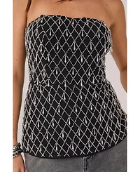 Nasty Gal Droplet Embellished Longline Bustier Top