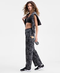 Id Ideology Women's Urban Text Fleece Pintuck Pants, Macy's Exclusive