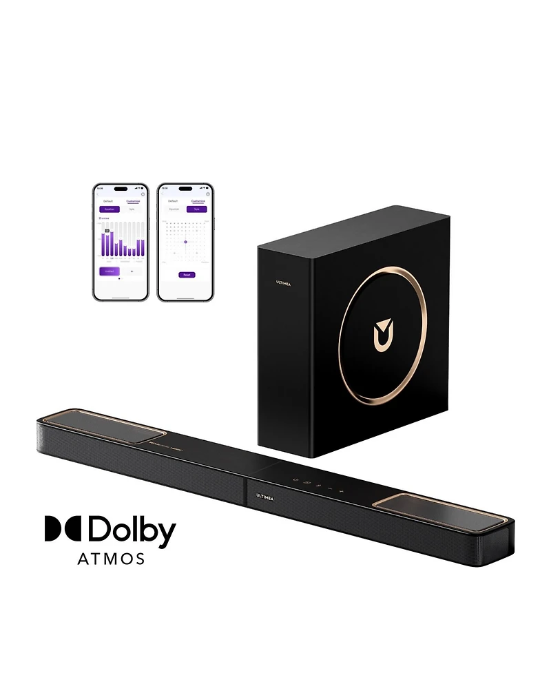 Ultimea Skywave F30 3.1.2ch Sound Bar with Dolby Atmos for Smart Tv, Home Theater, 300W