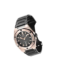 Technomarine Men's Tm- Coral Quartz 3 Hand Black Dial Watch