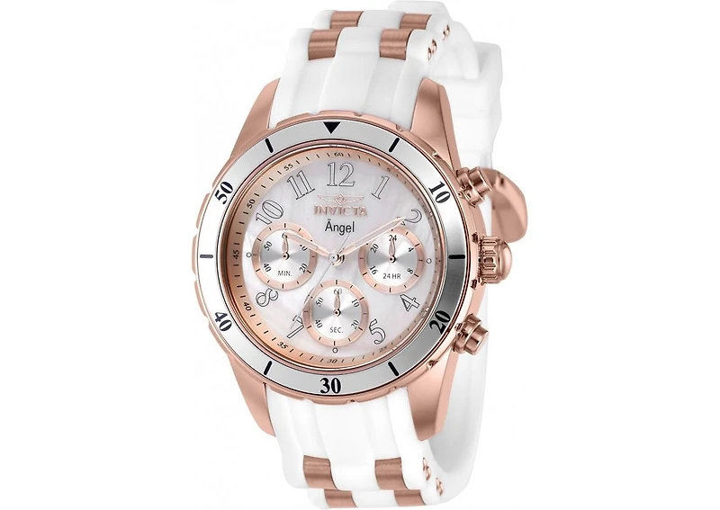 Invicta Women's 38755 Angel Quartz Chronograph White Dial Watch