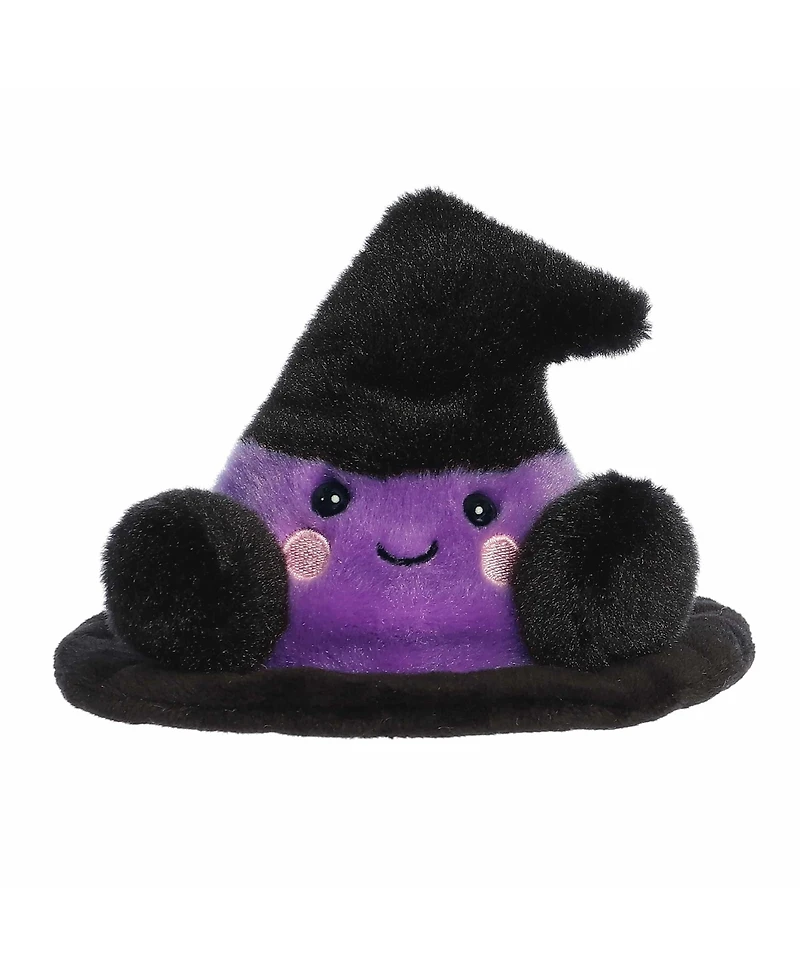 Aurora Mini Rowena Witch Hat Palm Pals Spooky Plush Toy Black 4"