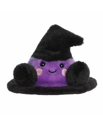 Aurora Mini Rowena Witch Hat Palm Pals Spooky Plush Toy Black 4"